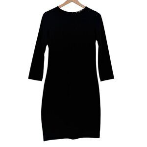 Vince Camuto Black Long Sleeve Knit Midi Dress M‎